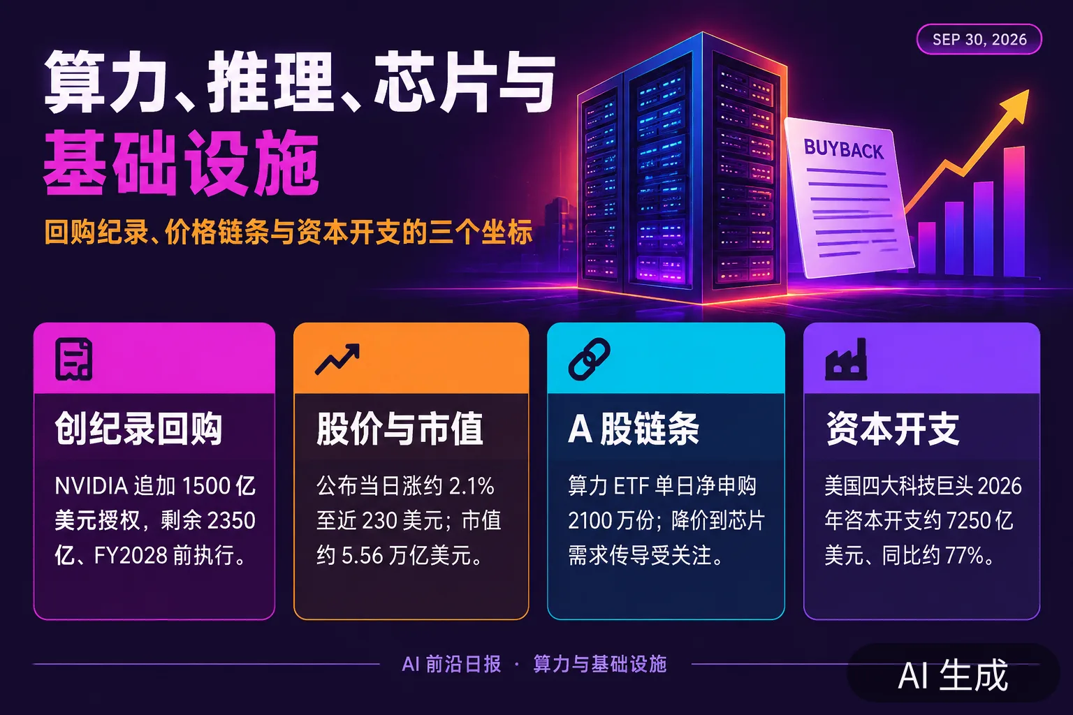 信息图:算力与基础设施要点(AI 生成图,文字为当日报道要点)